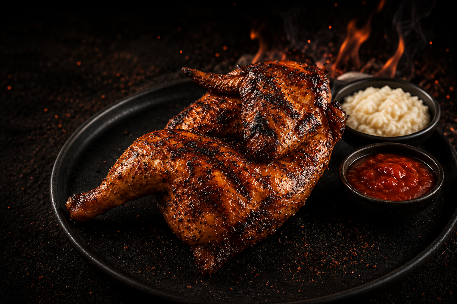 Half chicken meal